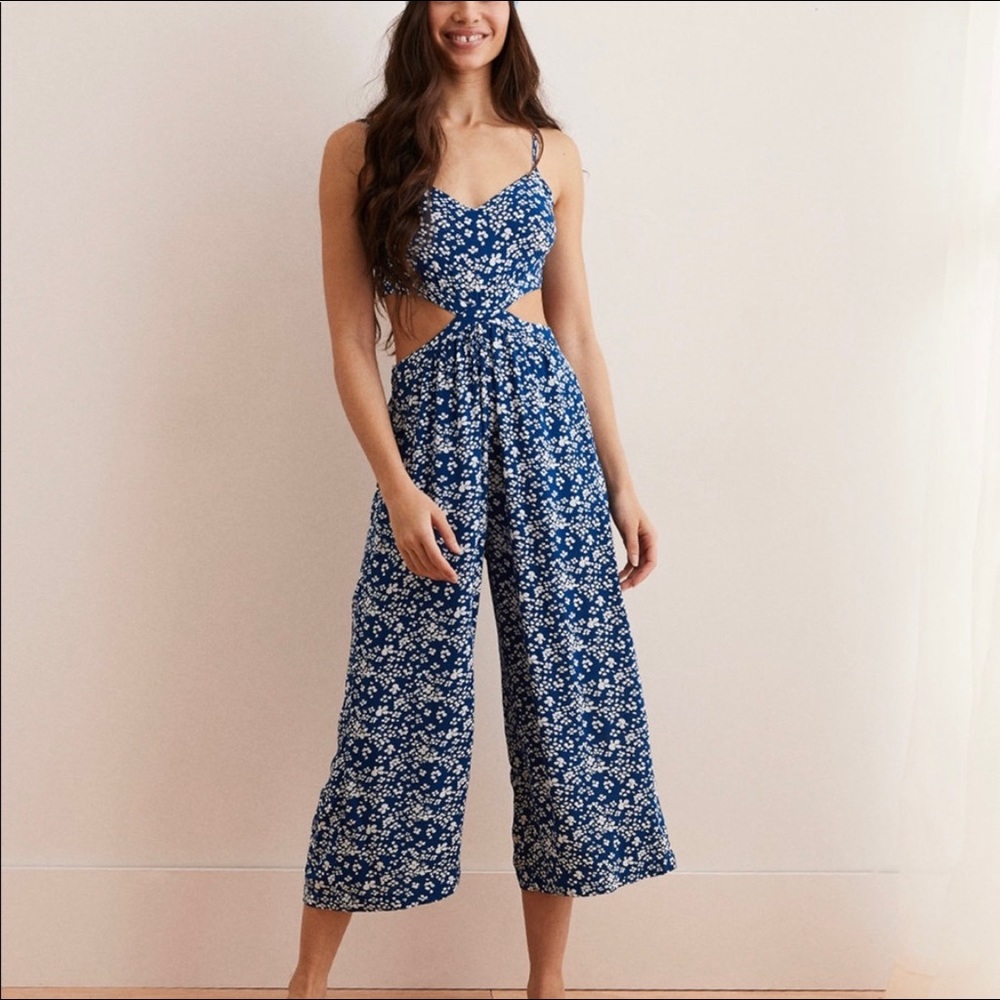 Aerie floral jumpsuit